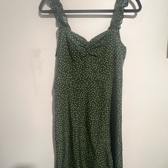 The Frill Trim Side Split Midi Dress - Picture 4 of 4